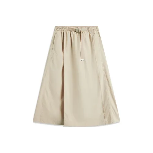LiNing Sports Life Collection Casual Long Skirt Women's Oxford Brown