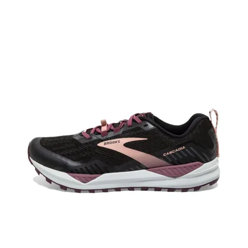 Brooks Anti Slip Wear Resistant Low Top Trail Running Shoes Women's Black