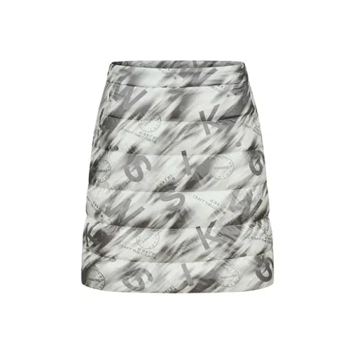 KSWISS Casual Short Skirts Women's White Base Snow Mountain Print
