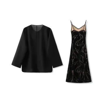 CHARM PICK Skirt Set Women's Black