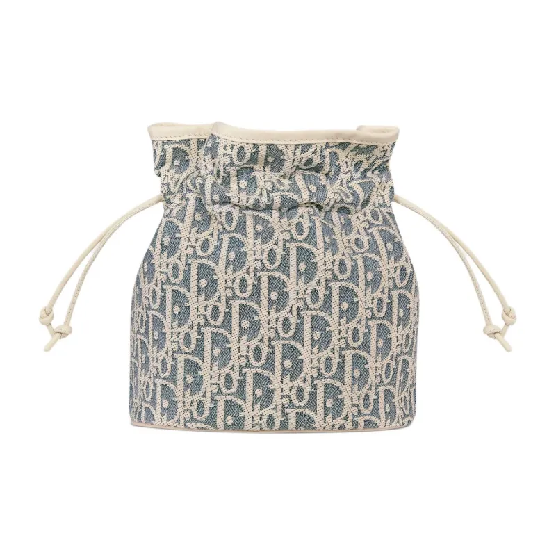 DIOR 30 Montaigne Cotton Bucket Bag, Shoulder Bag, Crossbody Bag Mini Women's Blue-2
