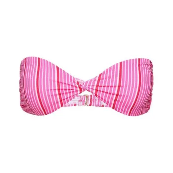 PRINCESS POLLY TAMRALI BANDEAU BIKINI TOP Bikini Women's Pink Stripe/Pink Stripes