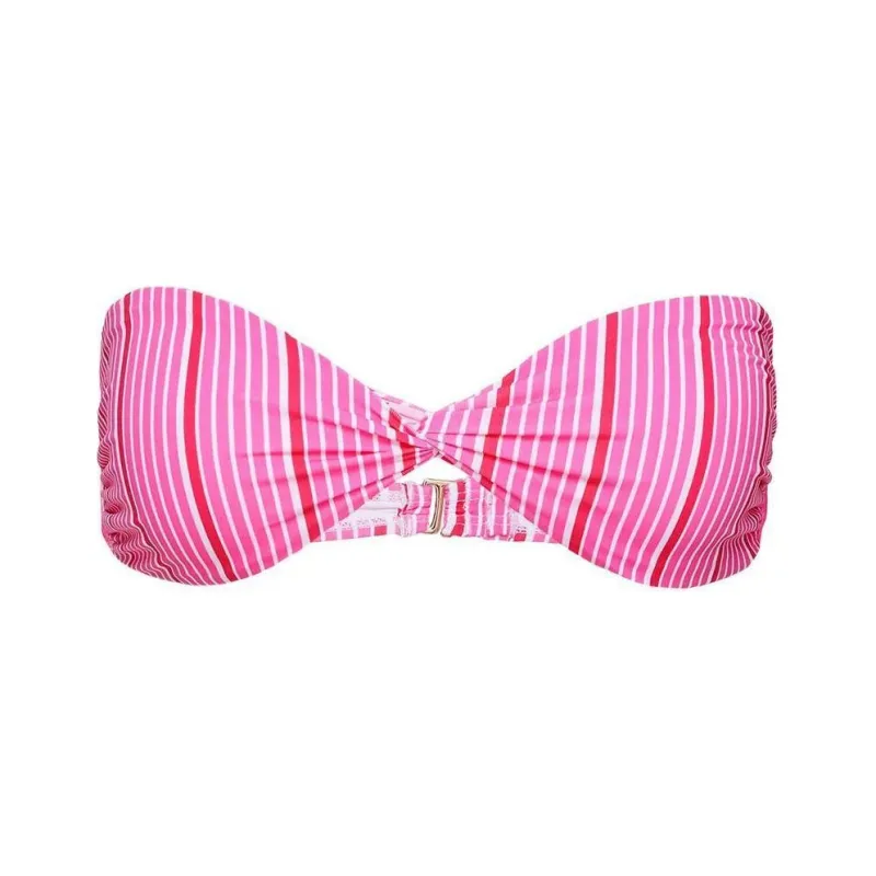 PRINCESS POLLY TAMRALI BANDEAU BIKINI TOP Bikini Women's Pink Stripe/Pink Stripes-0