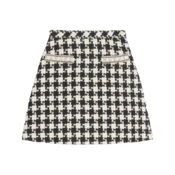 Valentino Embellished Tweed Mini Skirt