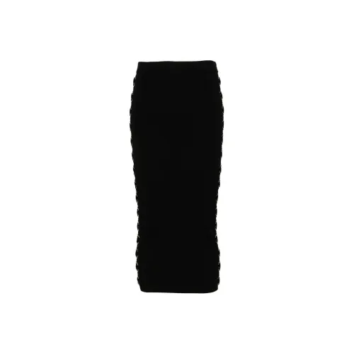 MICHAEL KORS Logo Plaque Midi Skirt