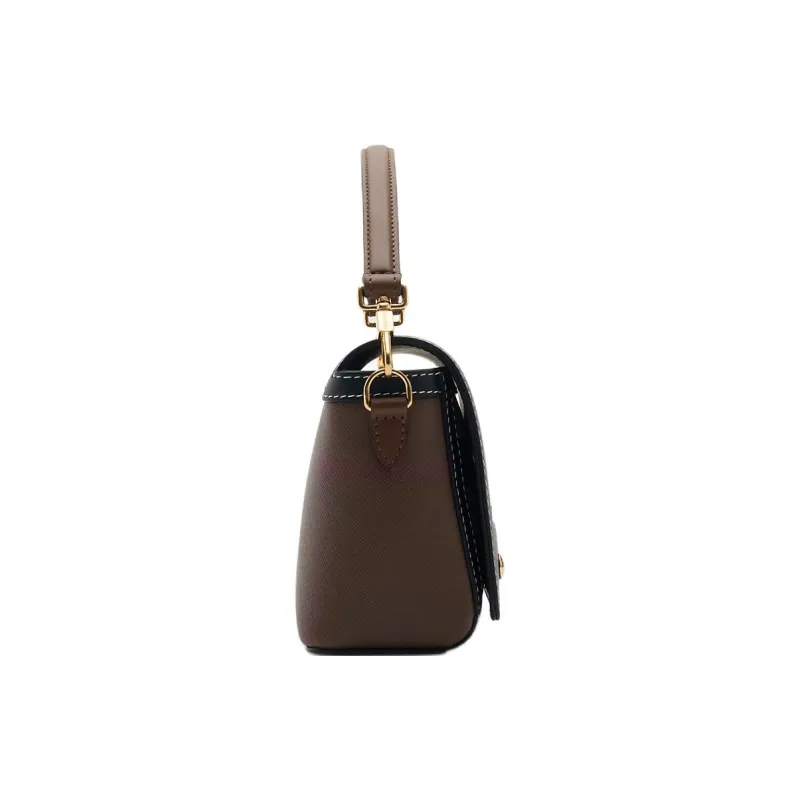 Burberry Polyurethane One Shoulder Handbag Women's Dark Birch Brown-1