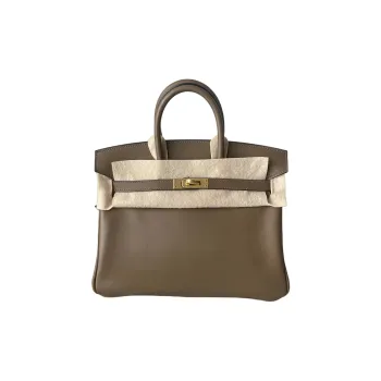 HERMES Birkin Jonathan Leather Handbag Women's D0 Beige De Weimar Dog Beige