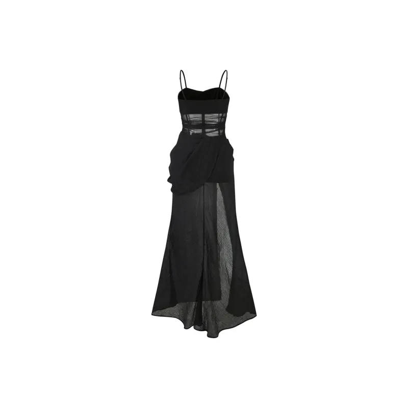 LEMON FAIRY Slip Dresses Women's Black-1