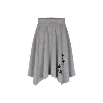 BETWEENAND Casual Short Skirts Women's Gray Stripes