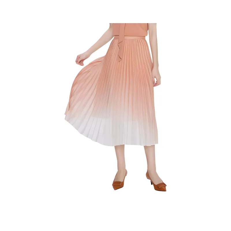 BBLLUUEE Casual Long Skirt Women's Rimu Orange-0