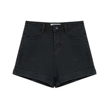 HUASJ Denim Shorts Women's Black