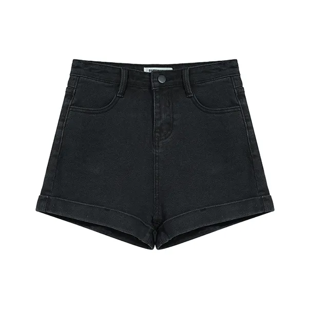 HUASJ Denim Shorts Women's Black-0