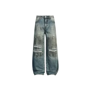 YINLEI Jeans Unisex Dirty Blue