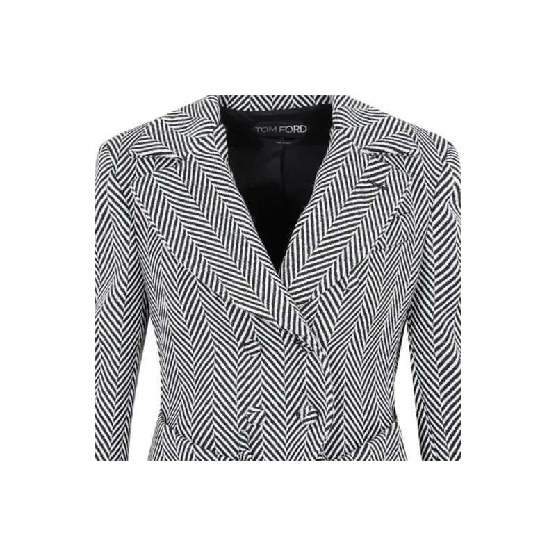 TOM FORD Double-Breasted Chevron Blazer-2