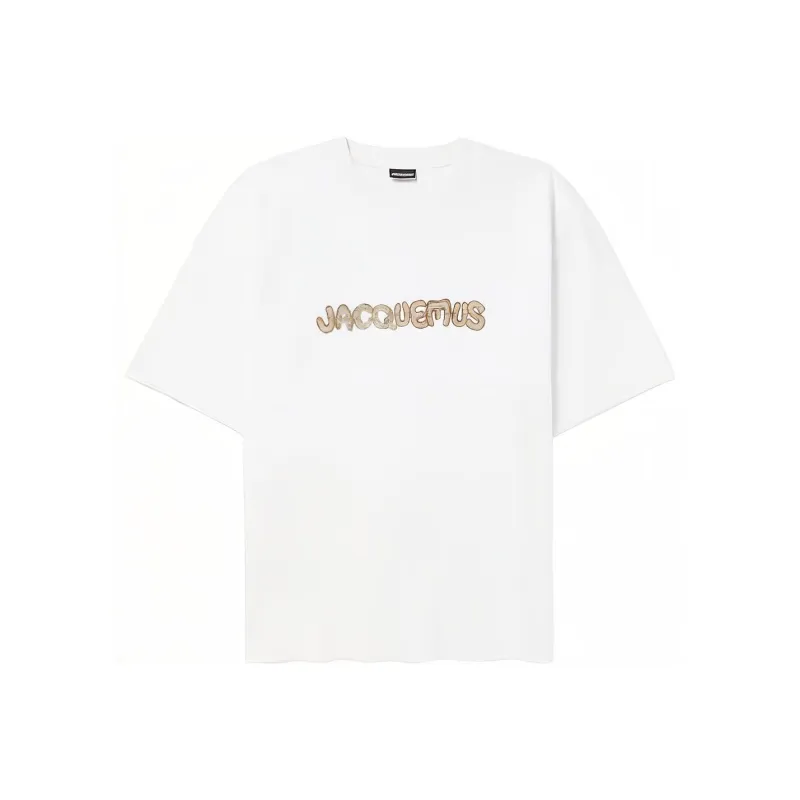 Jacquemus Le T Shirt Raphia 'White'-0