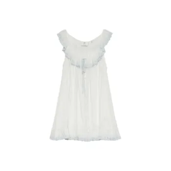 DOEN LILLIAN NIGHTGOWN Sleeveless Dress Women's White