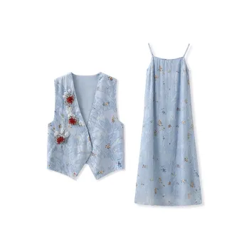 CHARM PICK Skirt Set Women's Blue