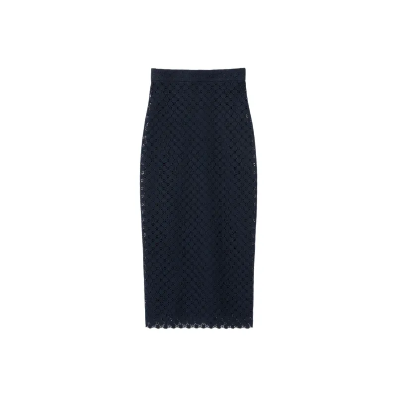 GUCCI SS24 Casual Long Skirt Women's Dark Blue-0