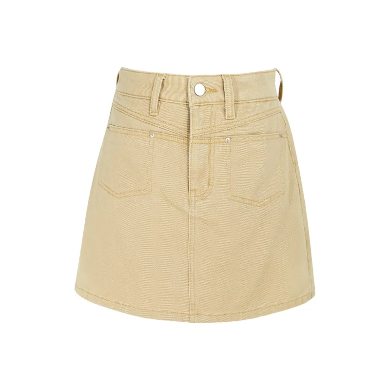 3COLOUR Denim Short Skirts Women's-2