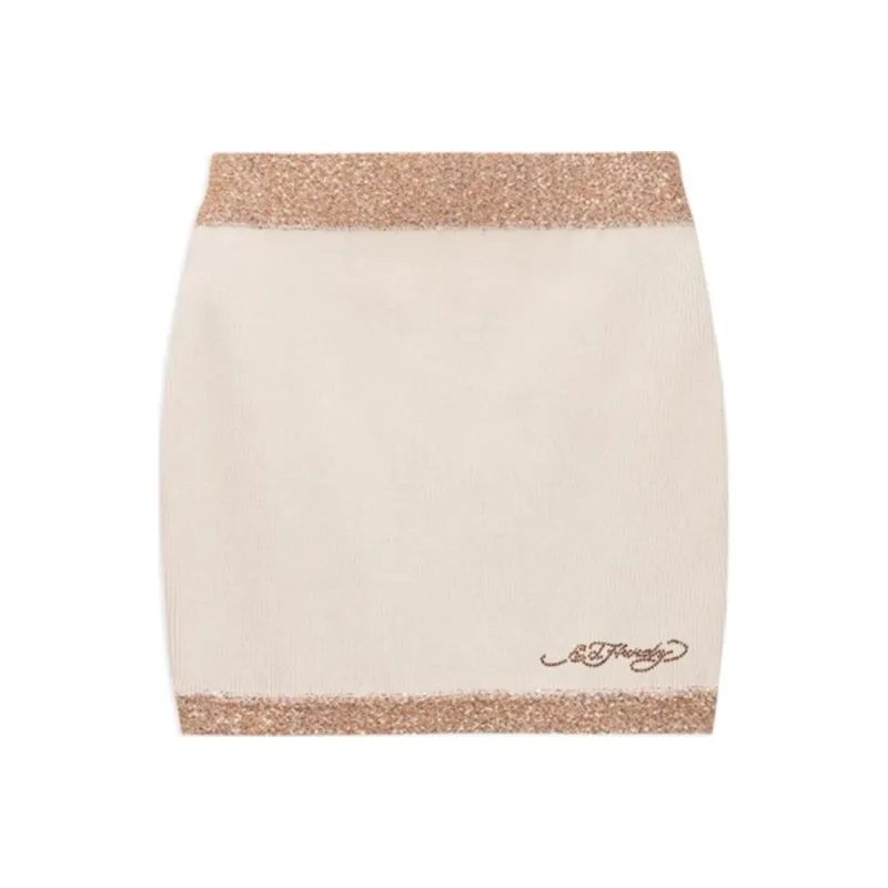 Ed Hardy FW24 Casual Short Skirts Women's Almond-0