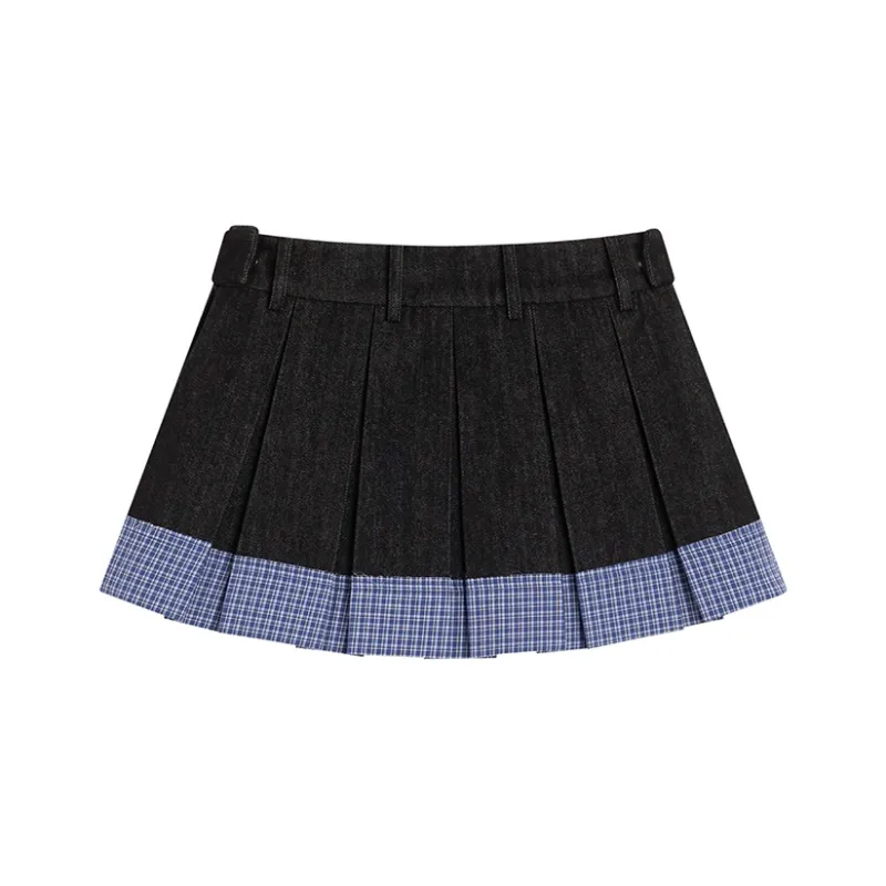 Ouyang Casual Short Skirts Women's Denim Blue-0