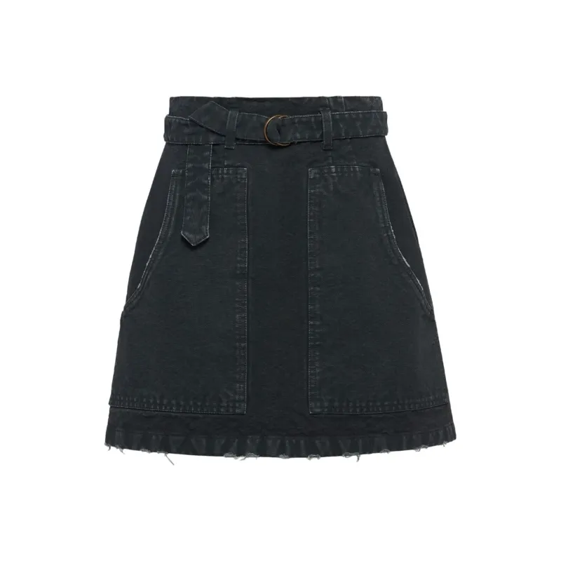 PRADA A line Denim Miniskirt-0