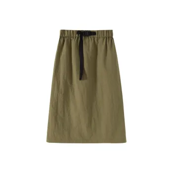 Hacikis Casual Long Skirts Women's Jade Fruit Green