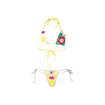GCDS Bikinis Women's Yellow Green
