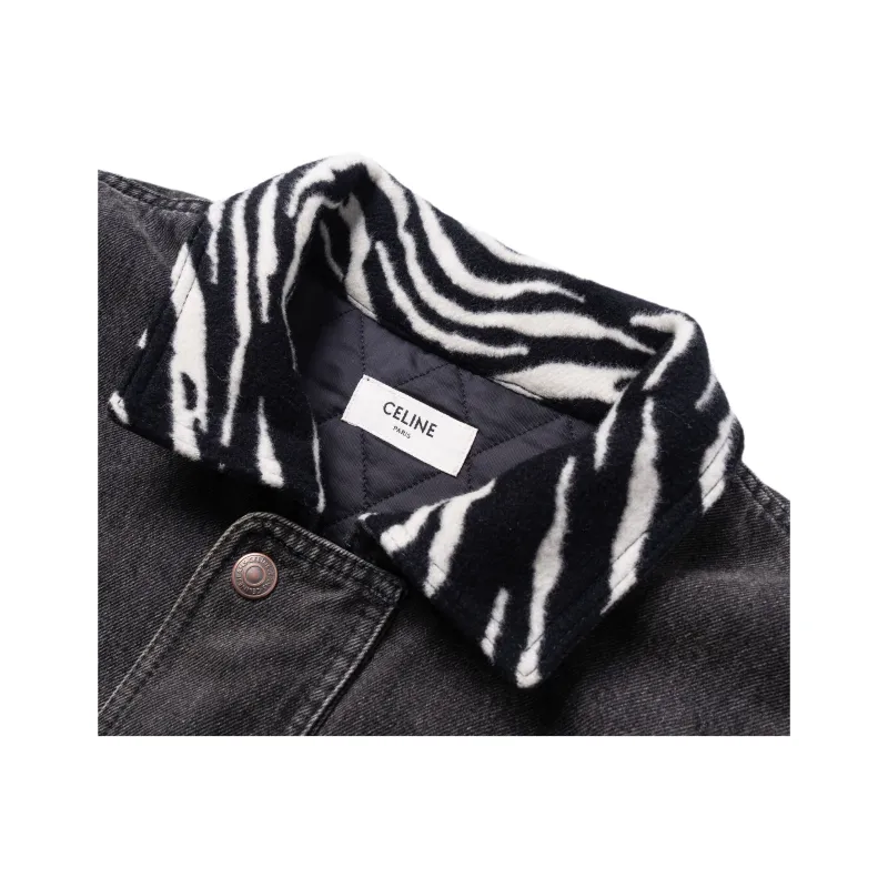 CELINE Denim Jackets Men Gray Black-5
