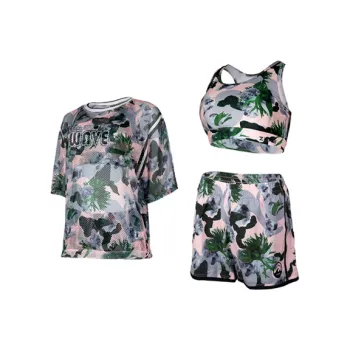 ZOKE Two Piece Swimsuits Women's White Base Pink Green Gray Flower