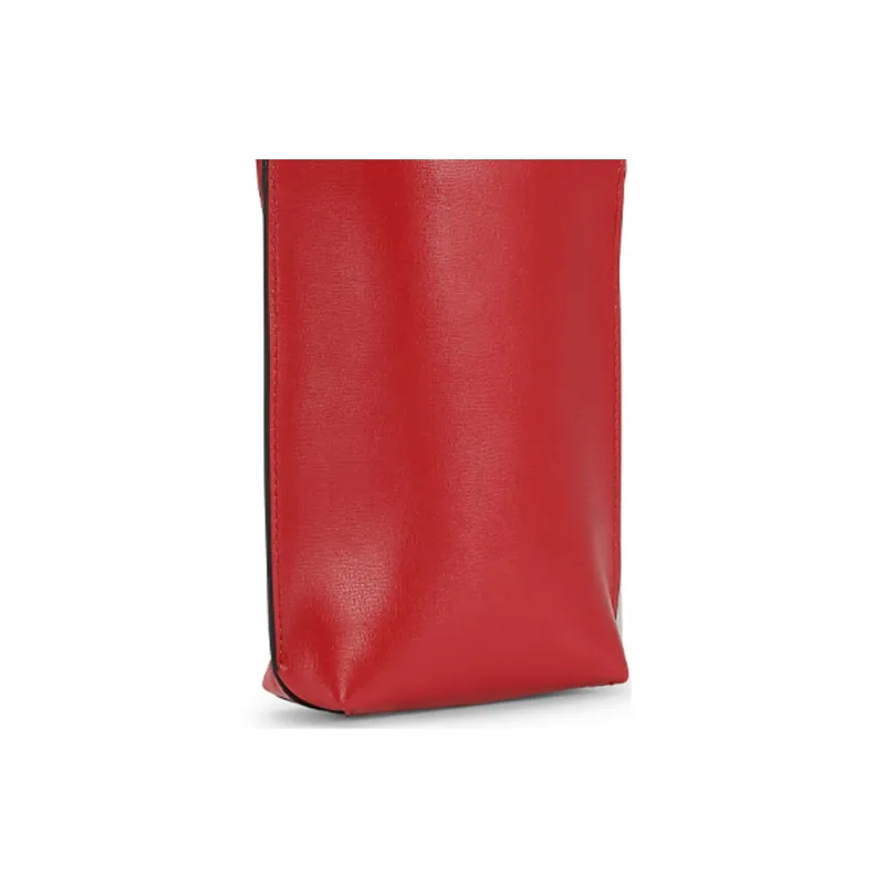 GANNI Leather Crossbody Bag, Shoulder Bag Mini Women's Red-2