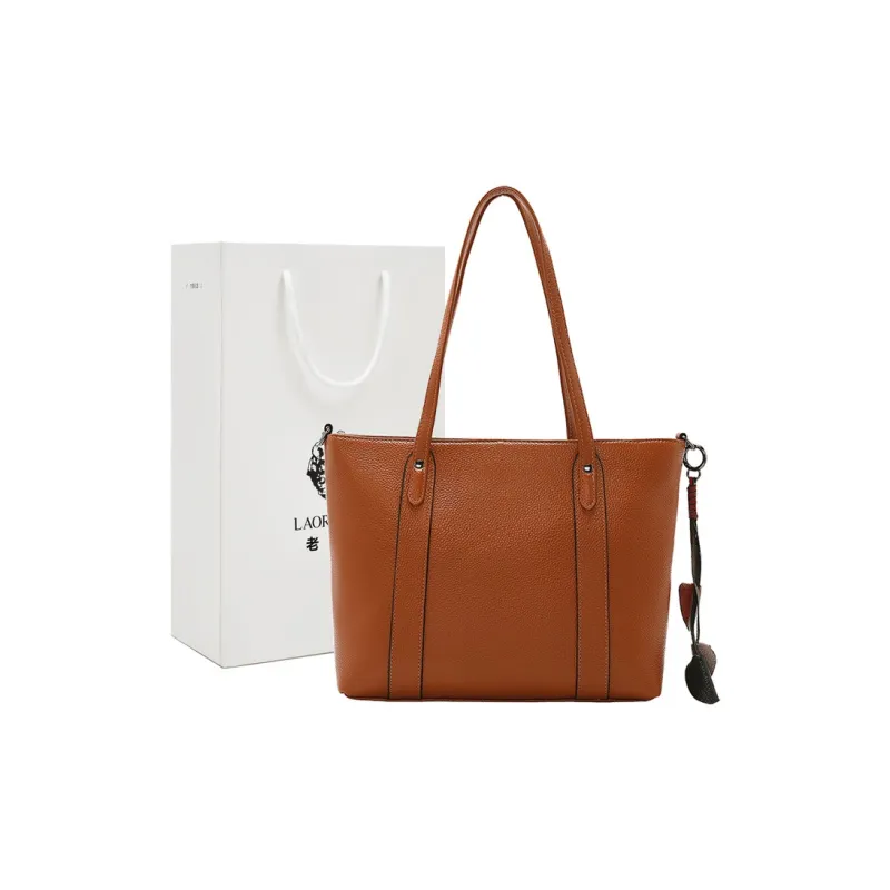 Old Man's Head Top Grain Cow Leather Shoulder Bag Large Size Women's Multicolor-7