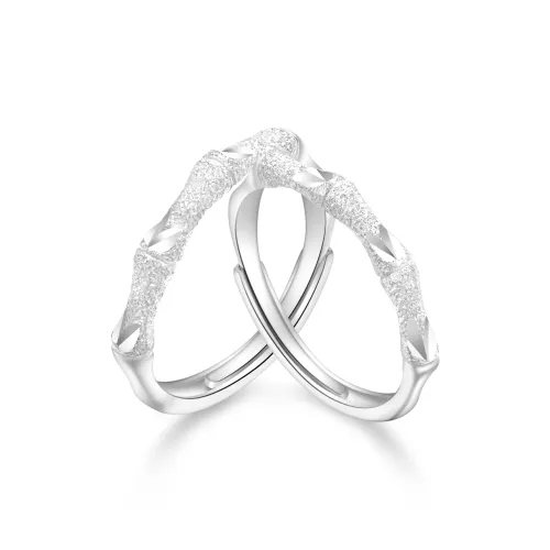 Lao Feng Xiang S999 Silver Ring Pair Unisex