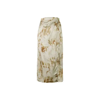 THE SEA LIFE Casual Long Skirt Women's Tea Brown
