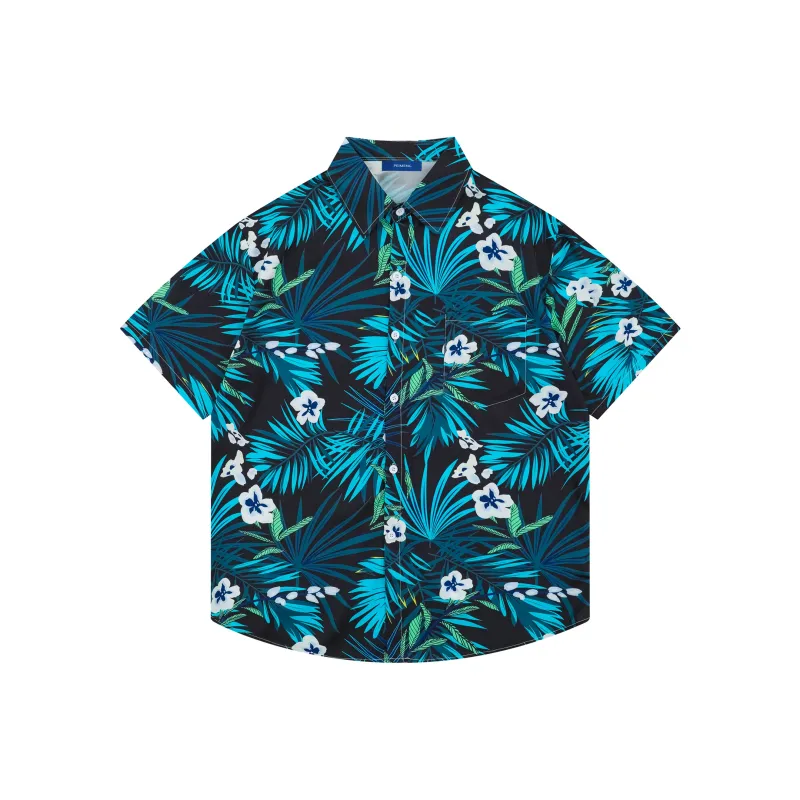 PEIMENG Shirts Unisex Black Blue-0