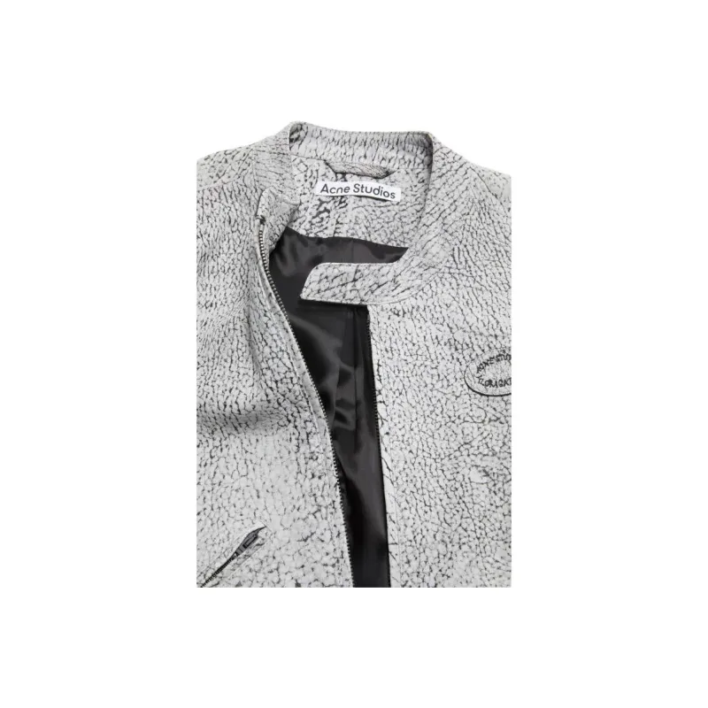 Acne Studios Leather Jacket Jackets Coats Women's Silver-4