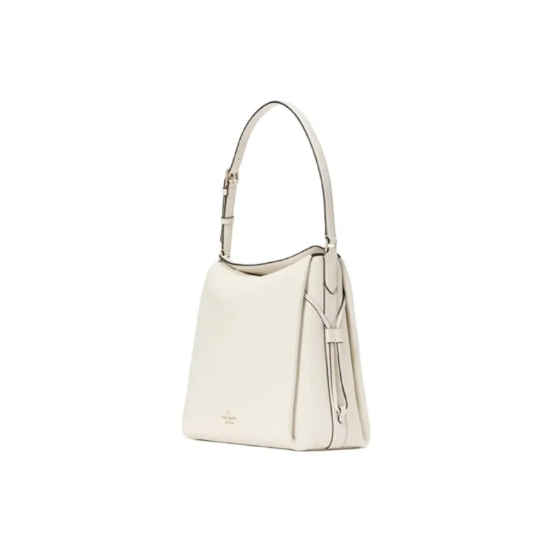 Kate Spade Dumpling Litchi Grain Cow Leather Shoulder Bag Tubas Women's Parchment Paper White-1