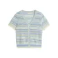 18525212-Light Blue V-Neck