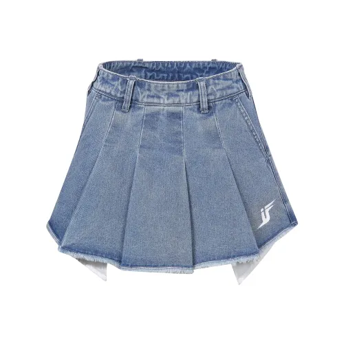 Guuka Hero Denim Short Skirts Women's Blue