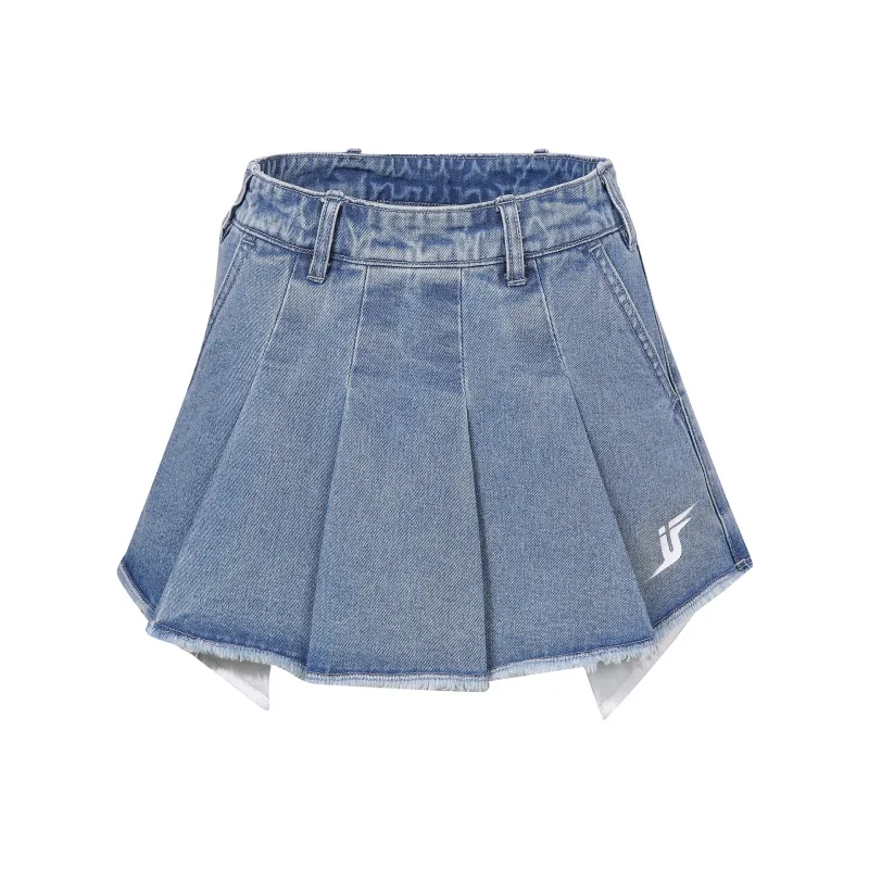 Guuka Hero Denim Short Skirts Women's Blue-0