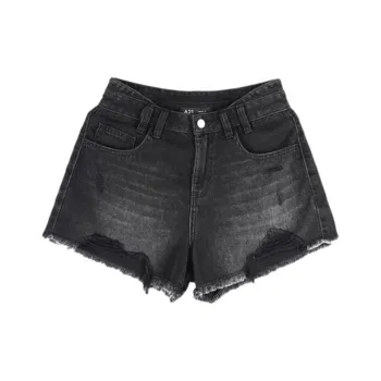 A21 Denim Shorts Women's Black Gray