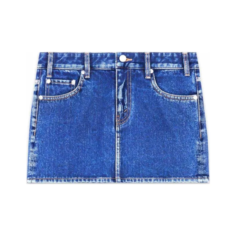 WE11DONE Denim Short Skirts Women's Blue-0