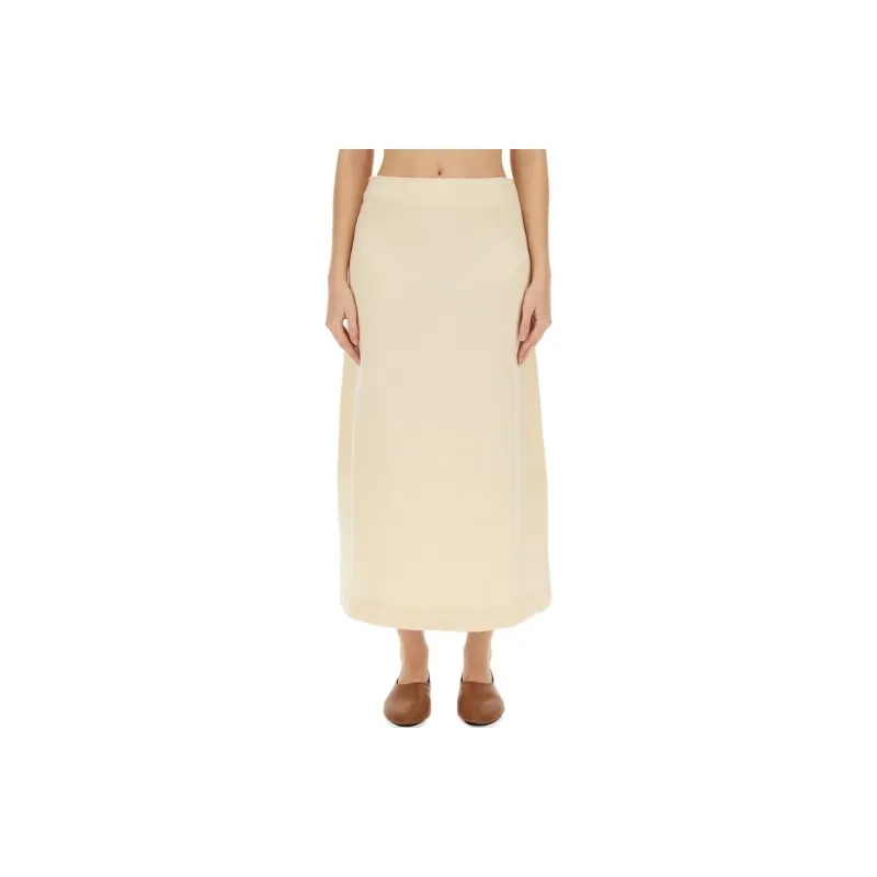 JIL SANDER High Low Hem Midi Skirt-0