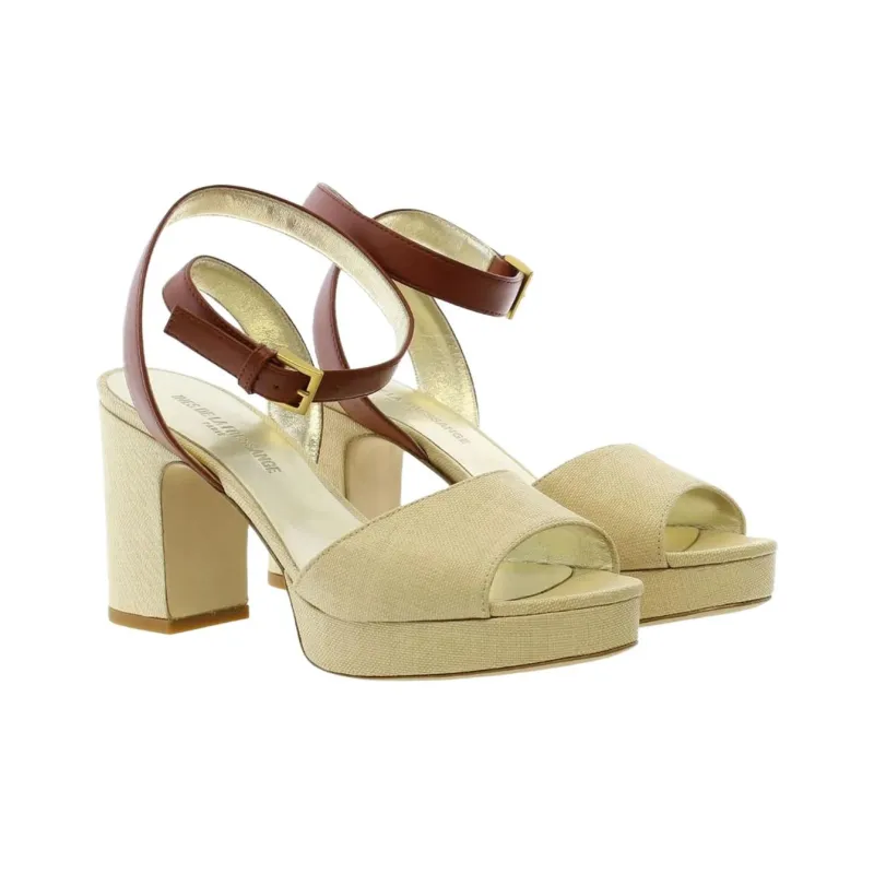 INES DE LA FRESSANGE One Strap Sandals 6.5cm Women's Brown-2