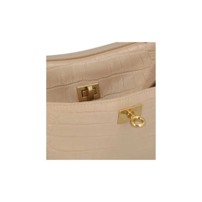 Balenciaga Rodeo Calfskin One Shoulder Handbag Trumpets Women's Khaki-3