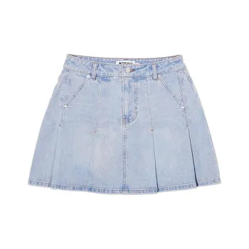 Kirsh SS24 Denim Short Skirts Women's Light Blue