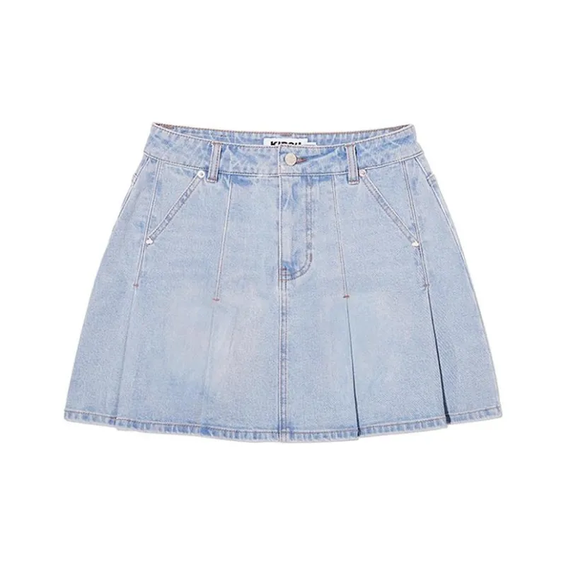 Kirsh SS24 Denim Short Skirts Women's Light Blue-0