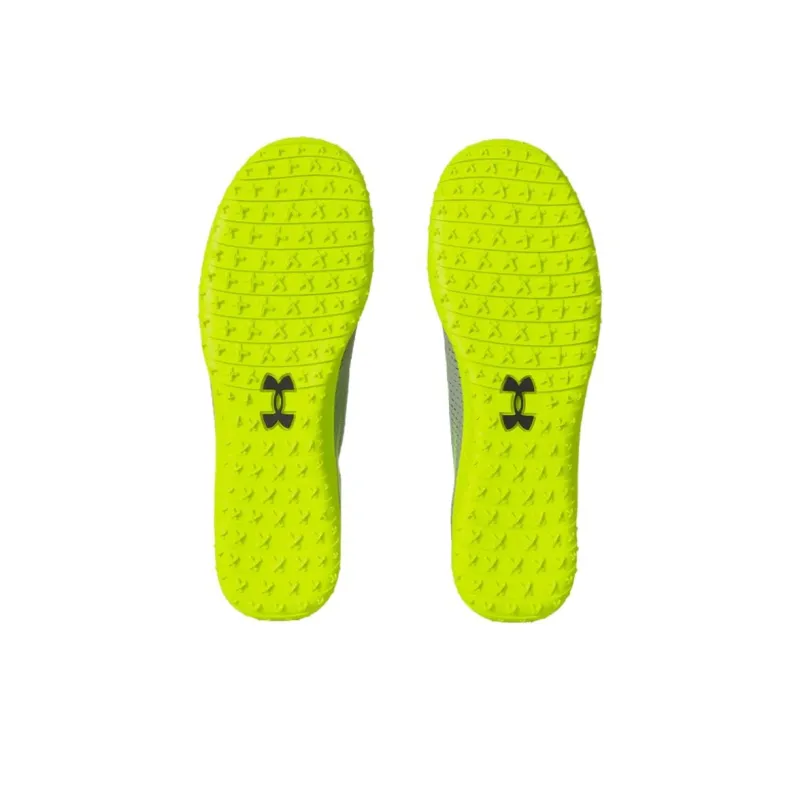 Under Armour Anti Slip Wear Resistant Soccer Shoes Men's Green Gray-4
