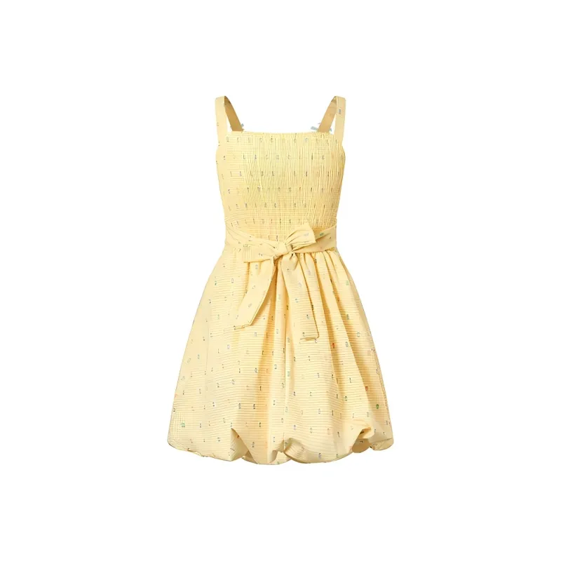 DOSOHEB Slip Dresses Women's Yellow-1