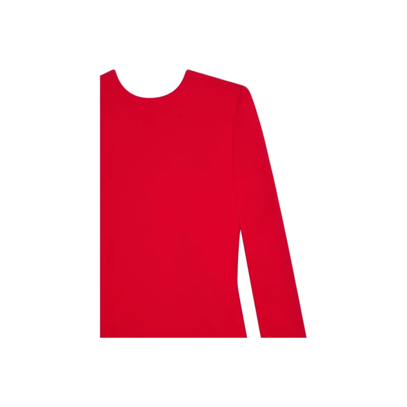 Givenchy Long Sleeved Dress Women's Vermilion-4